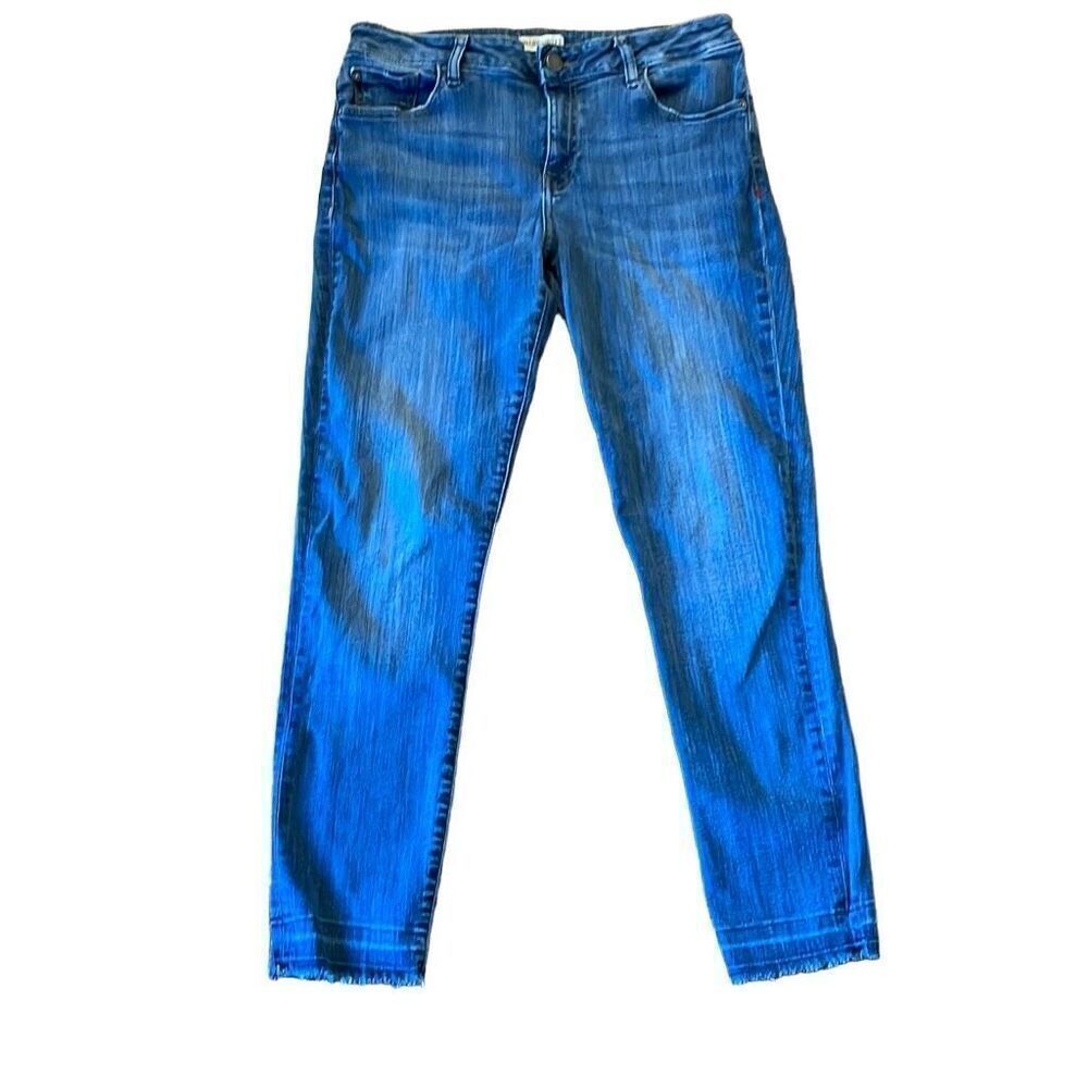 Warp & Weft high rise skinny 30x28 turn down hem jeans